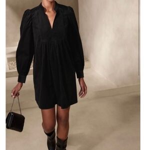 Banana Republic Corduroy Black Mini Dress Med.